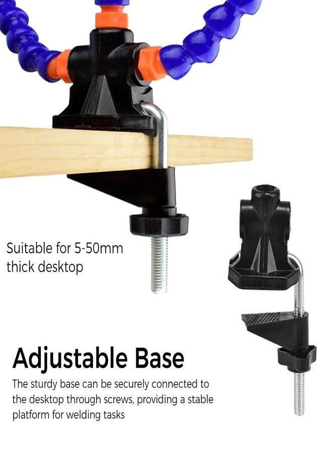 Serplex مشبك Serplex® المساعد للحام، أداة لحام ثلاثية الأذرع مزودة بثلاثة أذرع مرنة بمشبك تمساح، حامل ثلاثي الأذرع للوحة الدوائر المطبوعة، ملزمة لمحطة اللحام، مشبك طاولة، حامل لوحة الدوائر المطبوعة لإصلاح الإلكترونيات - Image 3